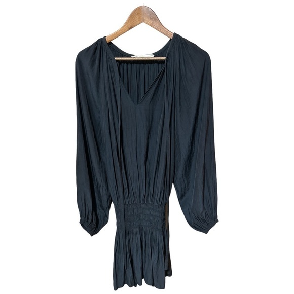 GUC - Ramy Brook Smocked Mini Dress - black size S - Picture 6 of 10